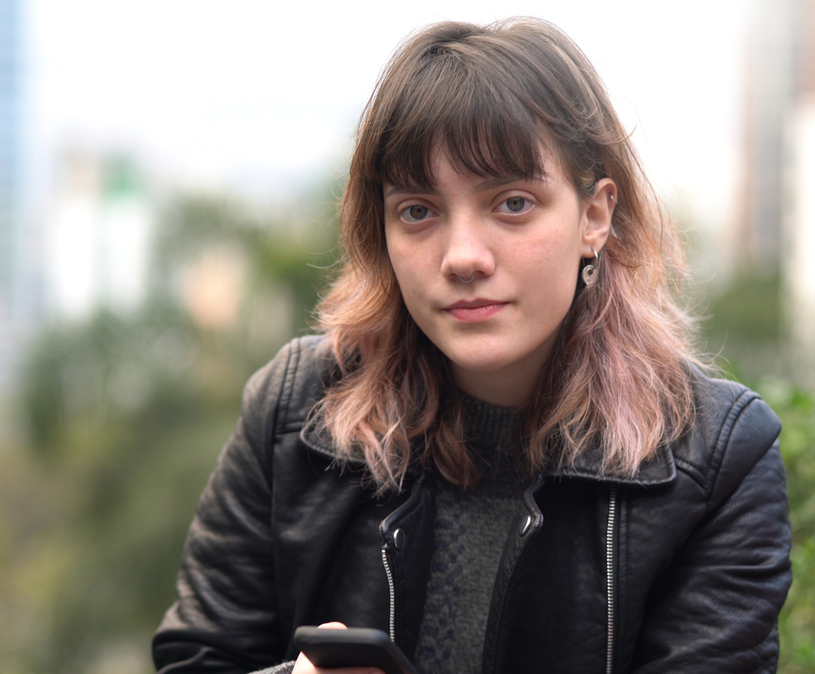 portret van tienermeid